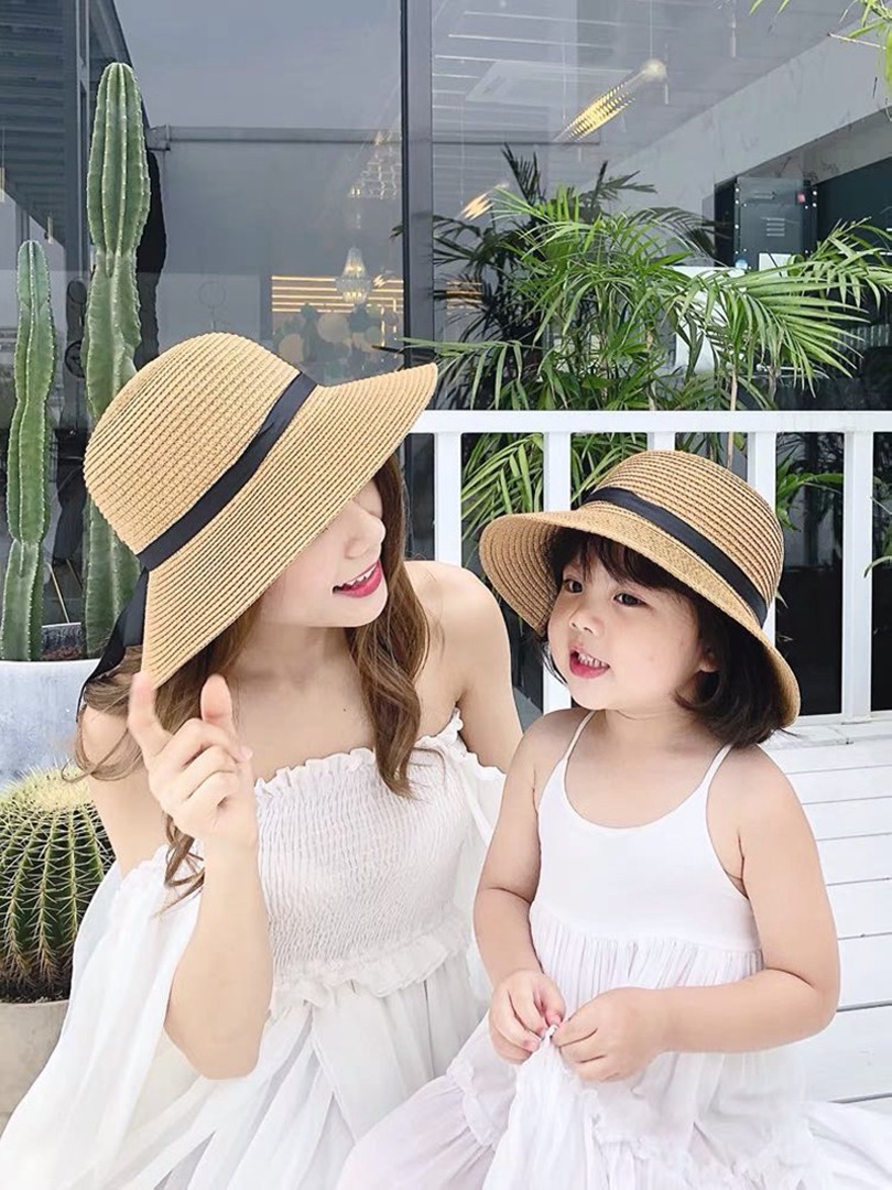 Mũ cói rộng vành, nón cói đi biển, dã ngoại thời trang cho nữ