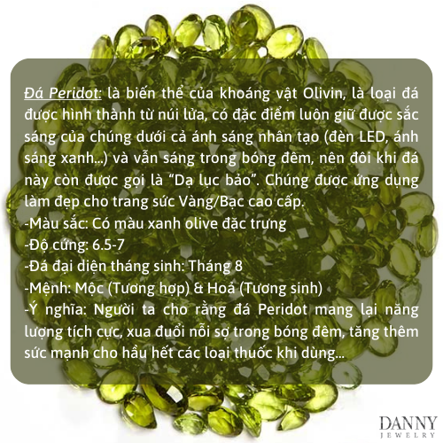 Nhẫn Nữ Danny Jewelry Bạc 925 Xi Rhodium Đá Peridot & CZ N0107