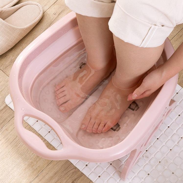 Chậu ngâm chân massage gấp gọn lưu thông mạch máu chống tê chân