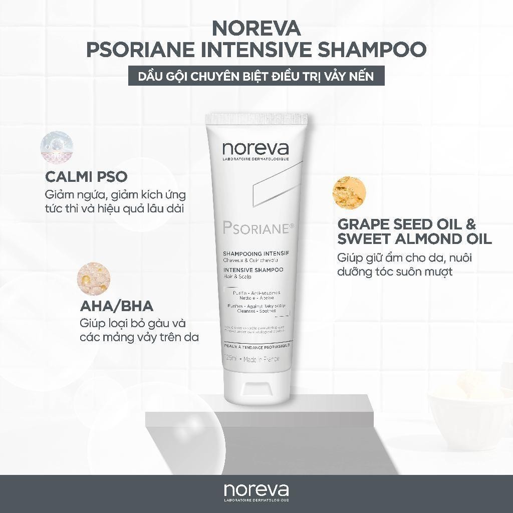 Dầu gội giảm ngứa chuyên biệt cho vảy Noreva Psoriane Intensive Shampoo 125ML