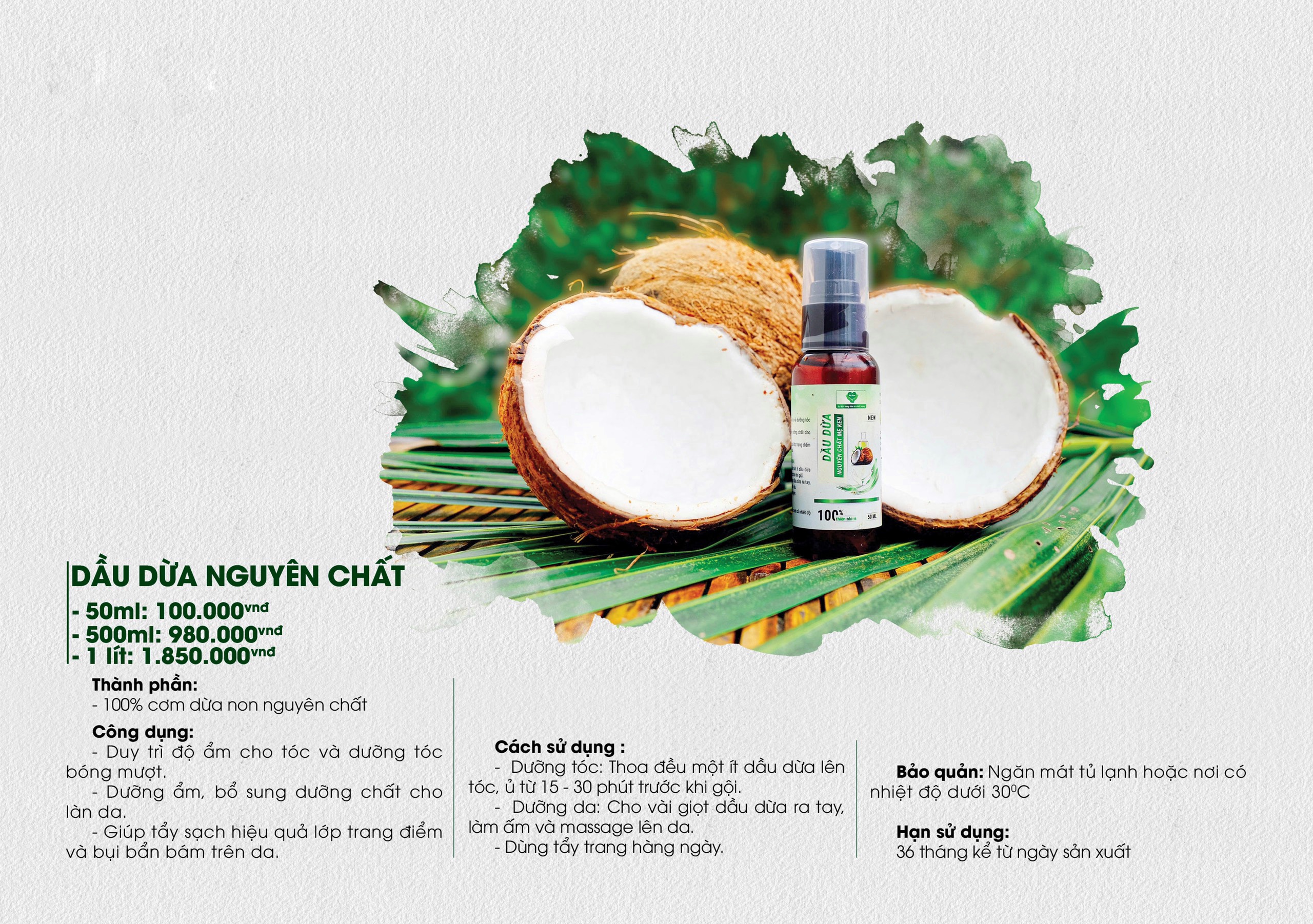 DẦU DỪA NGUYÊN CHẤT MẸ KEN (50ml)