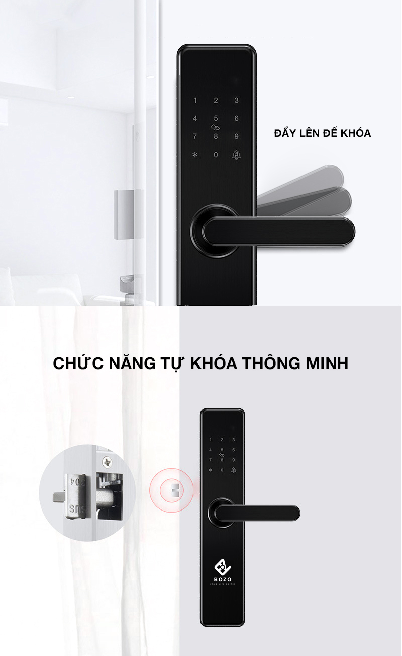 Khóa vân tay wifi thẻ từ Bozo J301 - Giải pháp quản lý từ xa thông minh