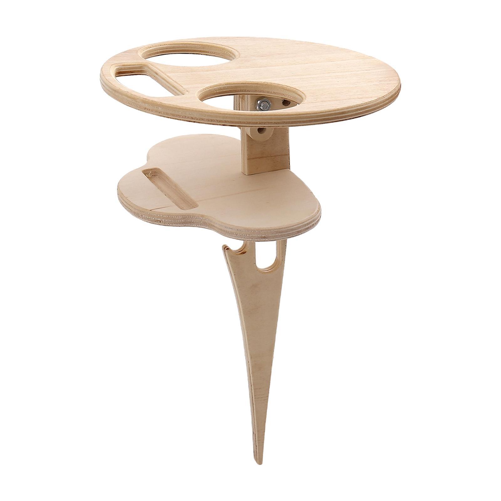 Portable Picnic Table Glass Rack Outdoor Furniture for Outdoors Travel Lawn