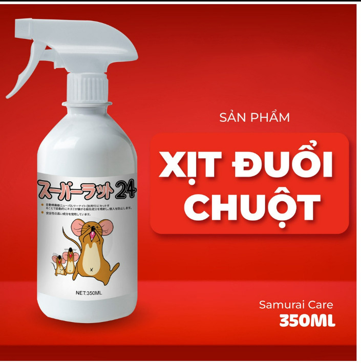 Chai Xịt Đuổi Chuột Hương Bạc Hà - Dành cho xe hơi và mọi nơi - Xua đuổi chuột an toàn, hiệu quả