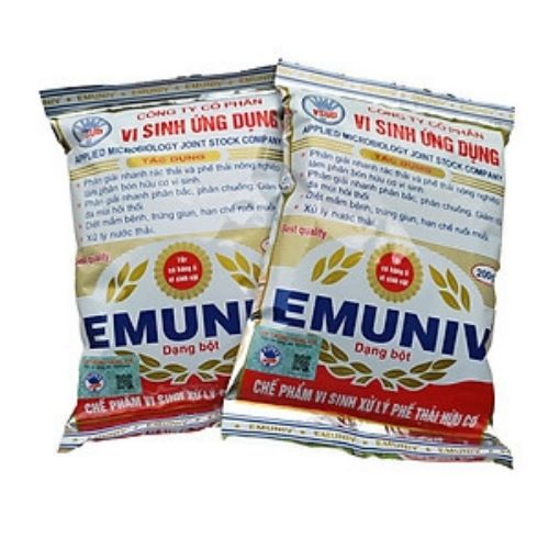 Combo Chế Phẩm Ủ Rác và Phân Bón + Khử Mùi Thối (1 Gói EMUVI 200g, 1 gói EMZEO 200g và 1 Chai Mật Rỉ Đường Loại 1 lit)