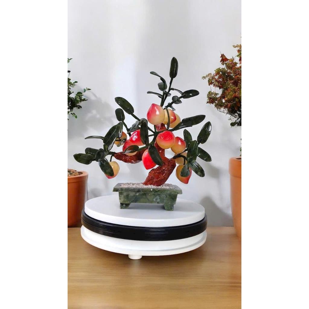Cây Đào đá phong thủy Rồng Việt, cây đào đặt bàn làm việc, ban thờ thần tài, tặng tân gia