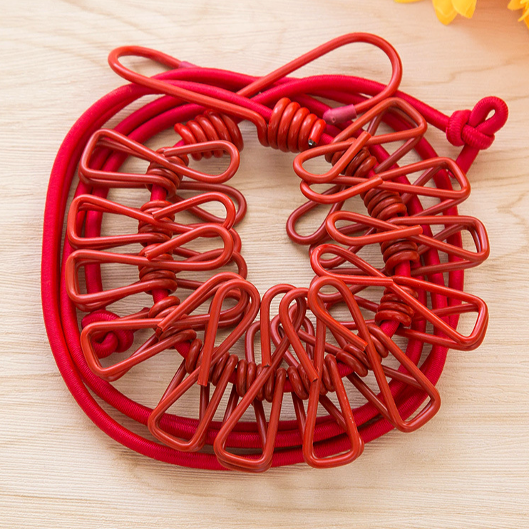 Dây phơi quần áo thông minh có kẹp treo đồ tiện lợi