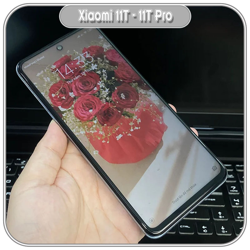 Kính cường lực cho Xiaomi 11T chống nhìn trộm full viên đen