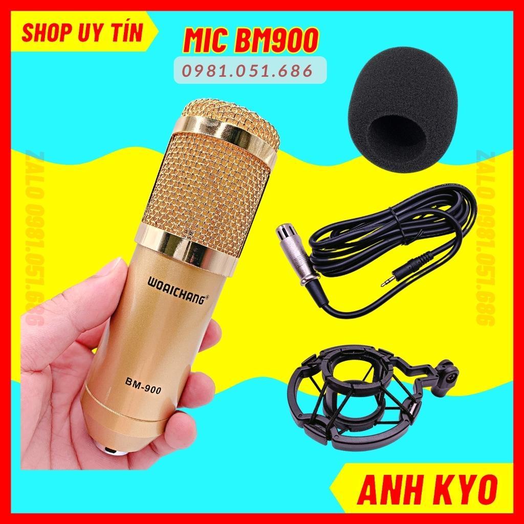 Bộ mic thu âm, mic livestream H9 2021 BM900 có bluetooth, tiếng cười vỗ tay, autotune, chế độ giả giọng đàn ông phụ nữ