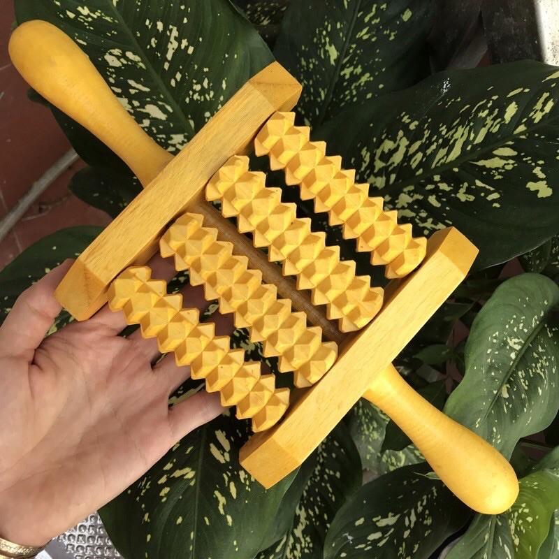 Dụng cụ lăn Masage toàn thân Đa Năng bằng gỗ tự nhiên Giúp lưu thông máu, tăng cường sức khoẻ (MH896.