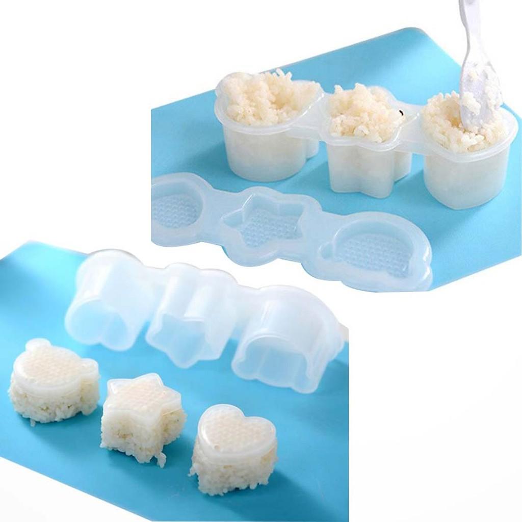 KHUÔN LÀM CƠM BENTO NHẬT BẢN hình tim, hình sao, hình gấu dễ thương khiến bé thích thú và ăn được nhiều hơn