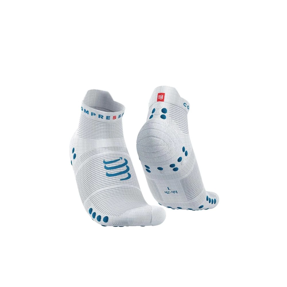 Vớ chạy bộ Compressport Pro Racing Socks V4.0 – Run Low - Màu trắng