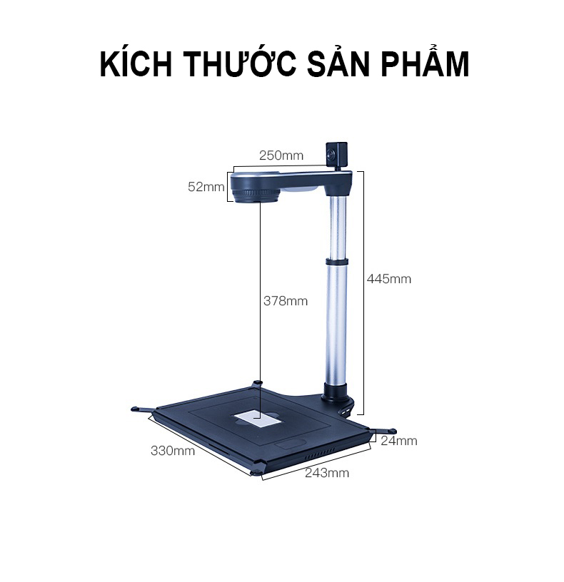 ROGTZ Máy Chiếu Vật Thể Scan Màu Di Động Thông Minh Lấy Nét Tự Động Scan Tài Liệu A3/A4/A5/A6/A7 K1080 - Hàng Nhập Khẩu