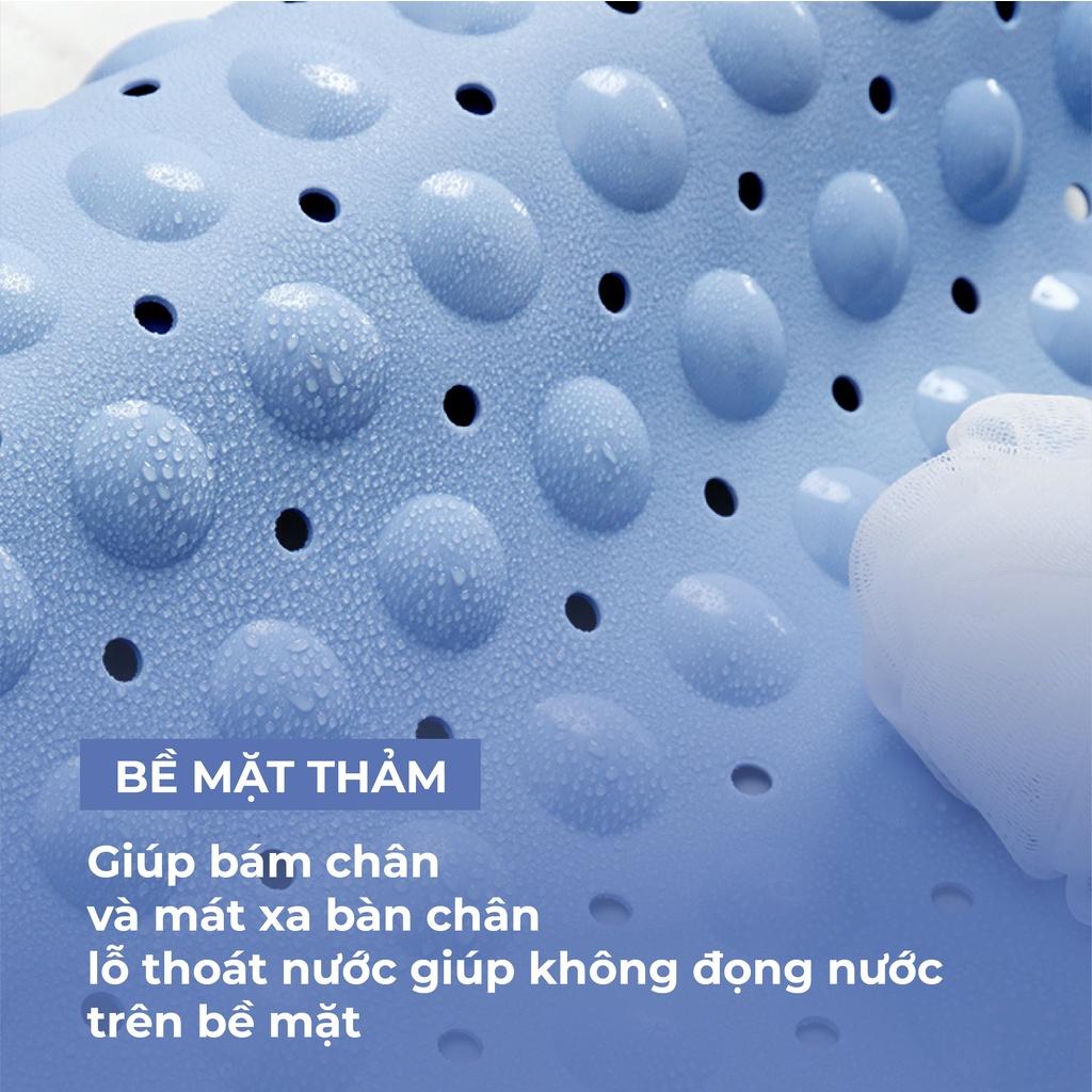 Thảm lau chân siêu thấm nước, Thảm chùi chân nhà tắm chống trượt chất liệu PVC cao cấp 1824110090911