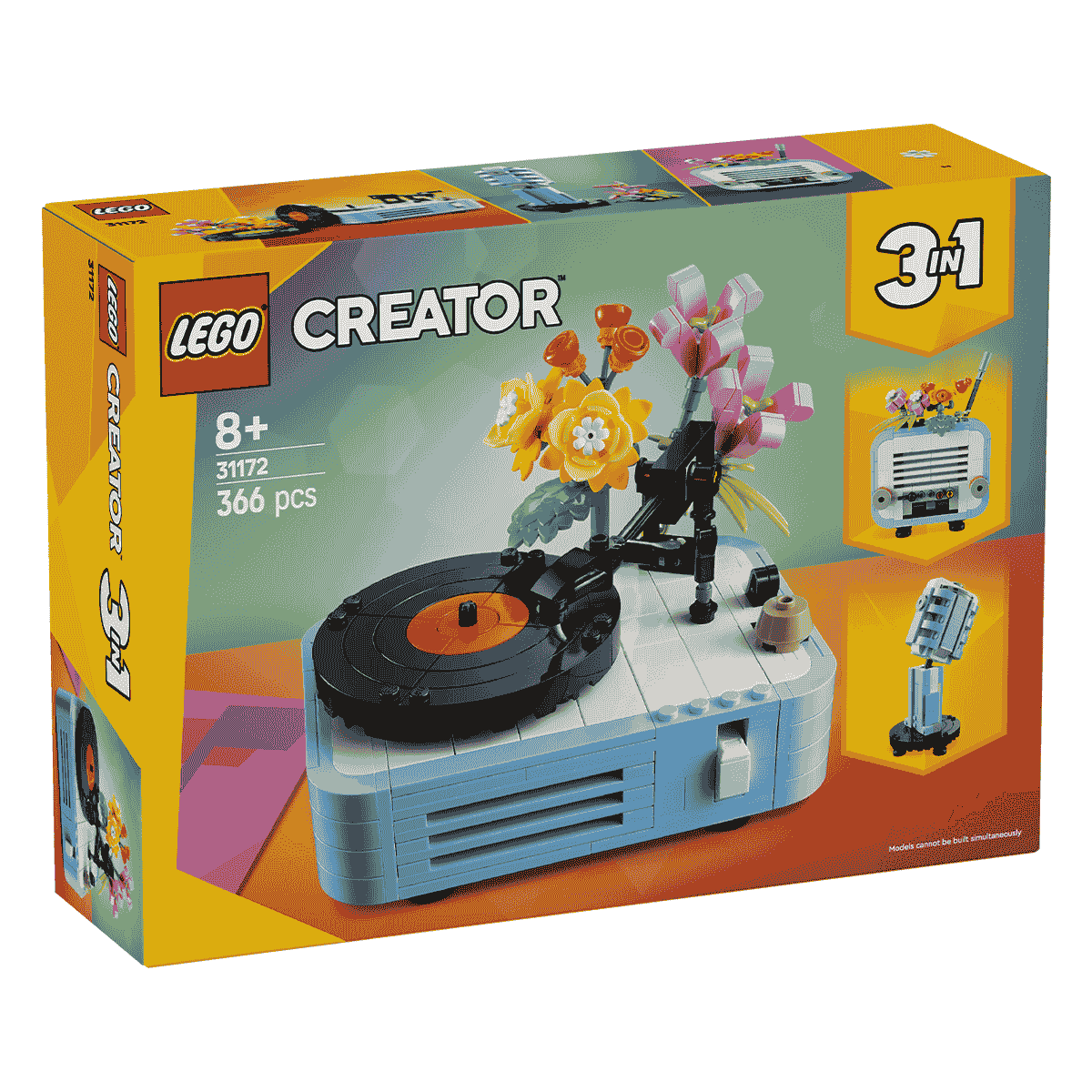 LEGO CREATOR 31172 Đồ Chơi Lắp Ráp Máy Nghe Nhạc Đĩa Than Và Hoa (366 chi tiết)