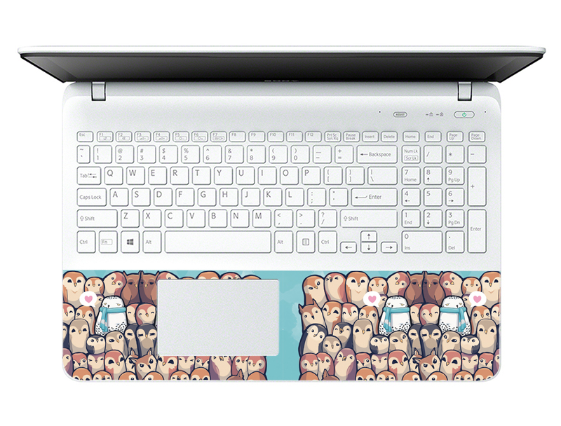 Mẫu Dán Decal Laptop Hoạt Hình Laptop LTHH-142 cỡ 13 inch