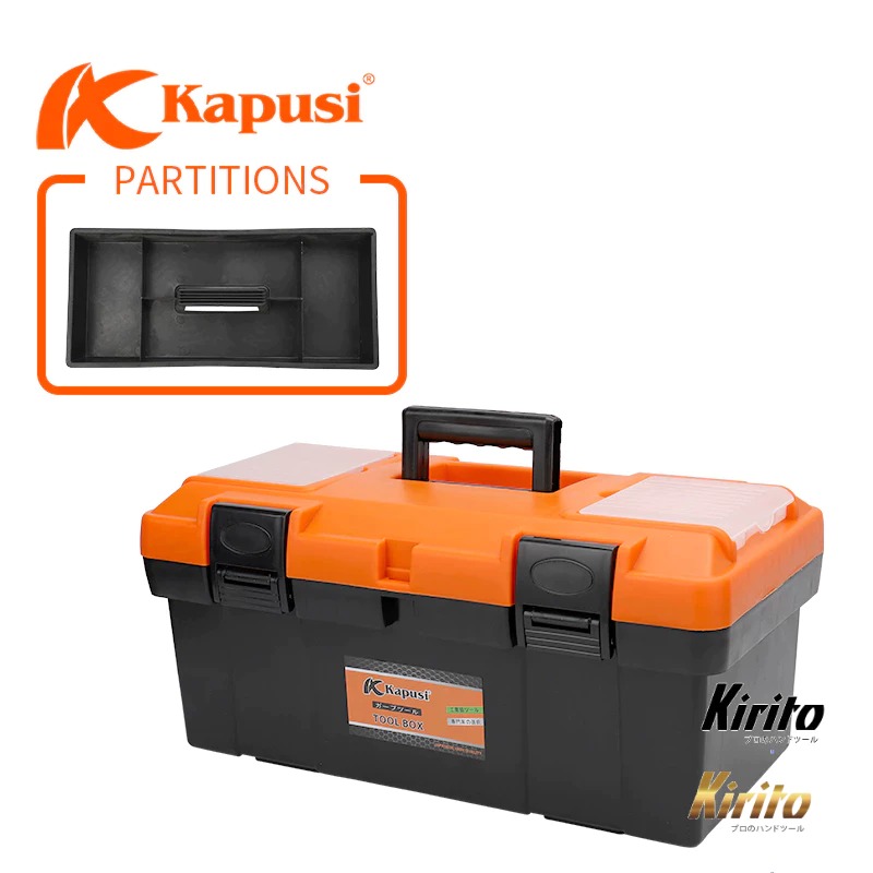 Hộp, Thùng đựng đồ nghề đủ size 16/18/20'' Kapusi Japan - Hộp đựng dụng cụ đa năng cầm tay