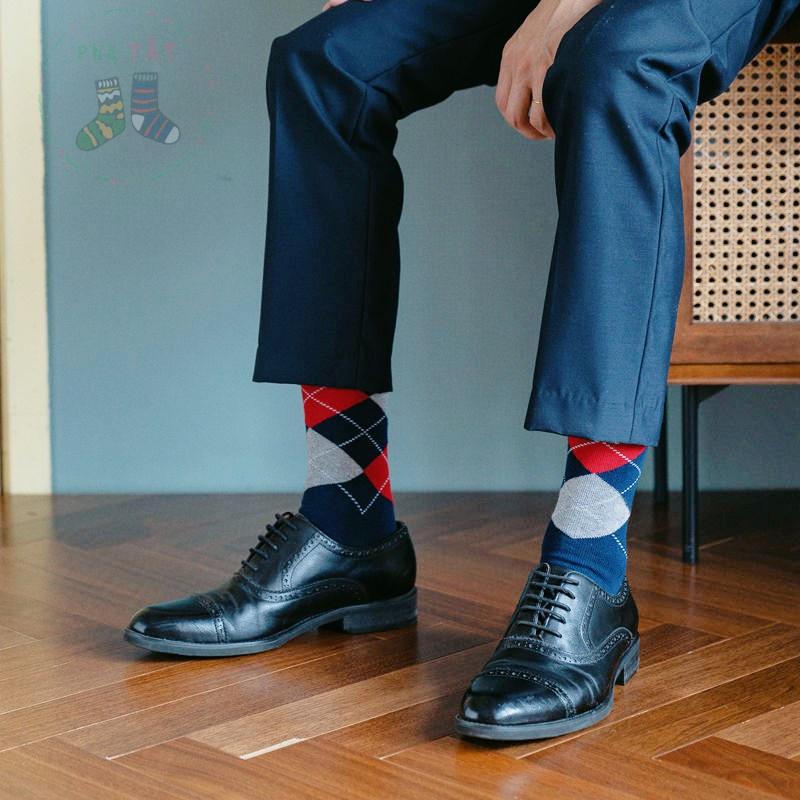 Tất Vớ Nam Quả Trám 2, Vớ Cao Cổ Đi Giày Tây Công Sở, Tất Cao Cổ Chất Liệu Cotton Cao Cấp Hàng Dệt Kim Xuất Khẩu Camcam