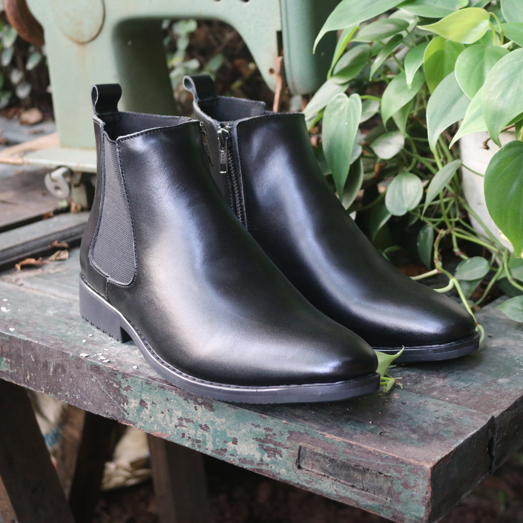 Giày Chelsea boot KHÓA Nam - DySeven - Chất Liệu Cao Cấp Không Nhăn Mẫu Mới Nhất Năm Nay