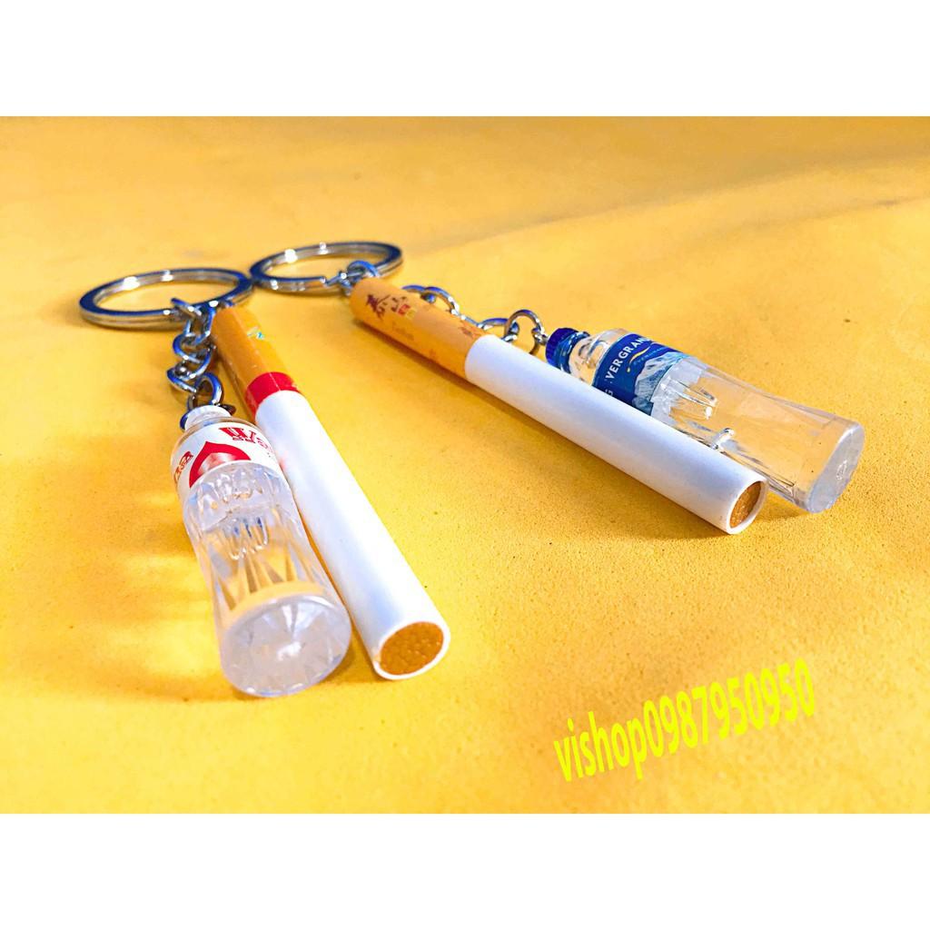 Móc khóa chai nước và điếu thuốc có dây treo điện thoại mã LYB55 Lsp17