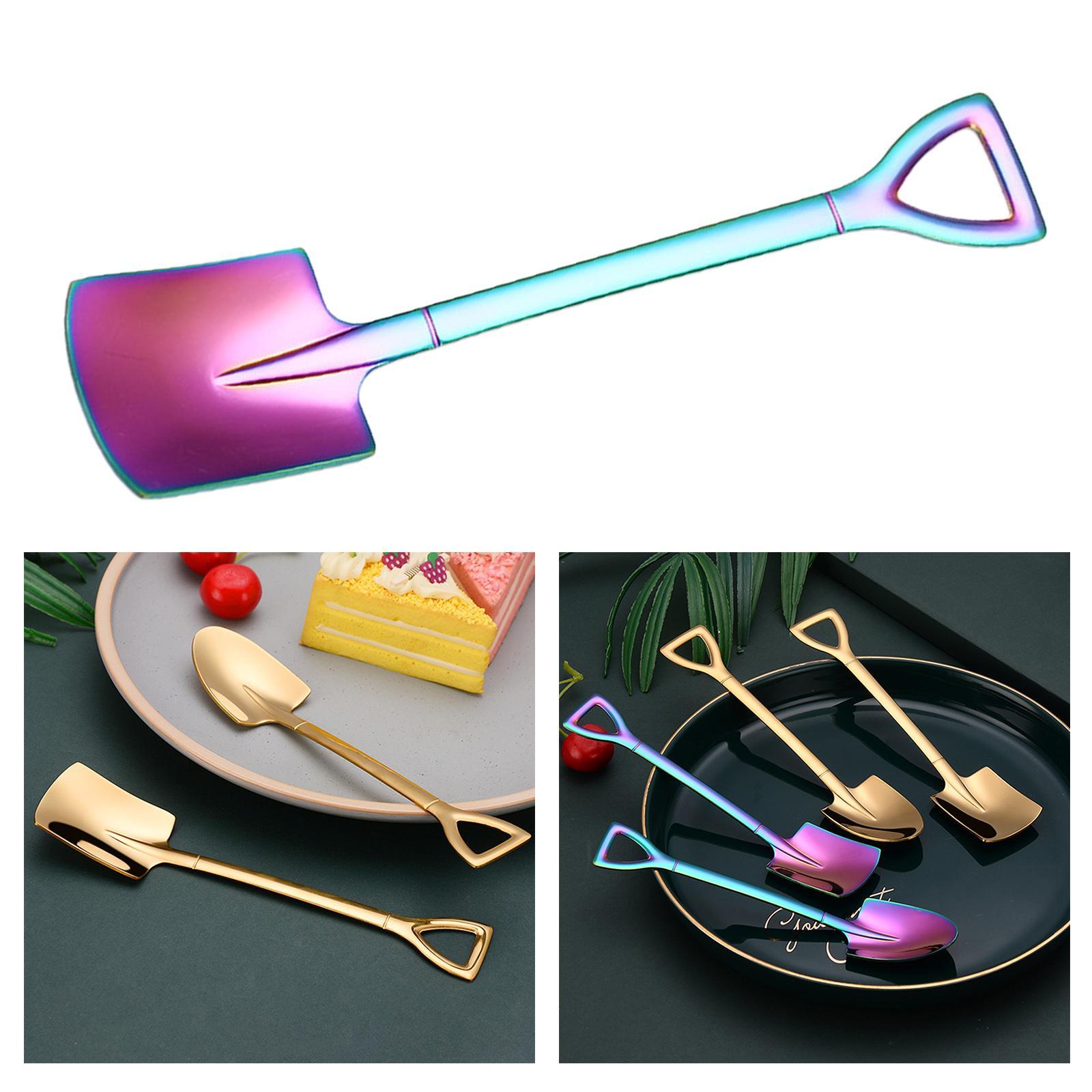 4Pcs Shovel Dessert Stirring Mixing Spoon for Teaspoons