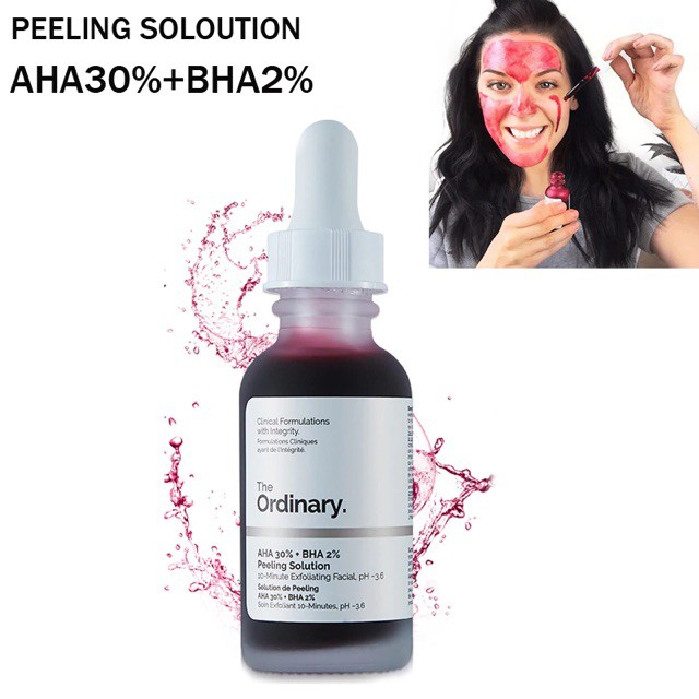 The Ordinary AHA 30% + BHA 2% Peeling Solution - Giải Pháp Hỗ Trợ Giảm Vết Thâm, Da Sần Mụn, Lỗ Chân Lông 30ml