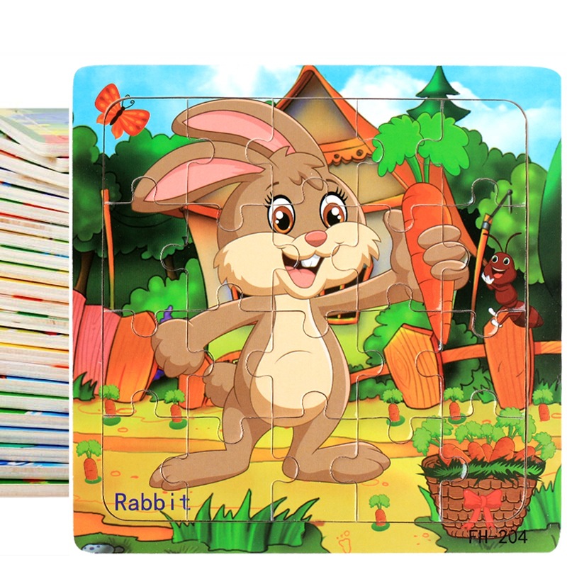 COMBO 5-10 tranh xếp hình 20 miếng puzzle cho bé - Đồ chơi thông minh trẻ em