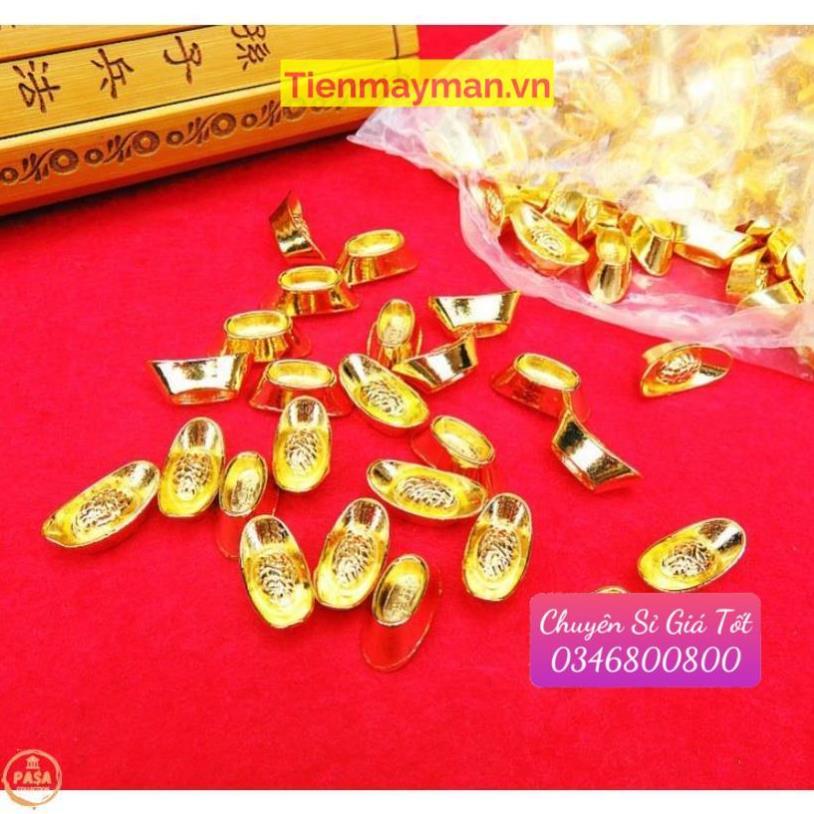 Combo 3 Thỏi vàng Thần Tài KIM NGUYÊN BẢO cỡ 2.8cm , phong thủy hút tài nạp lộc, giàu sang, no đủ...