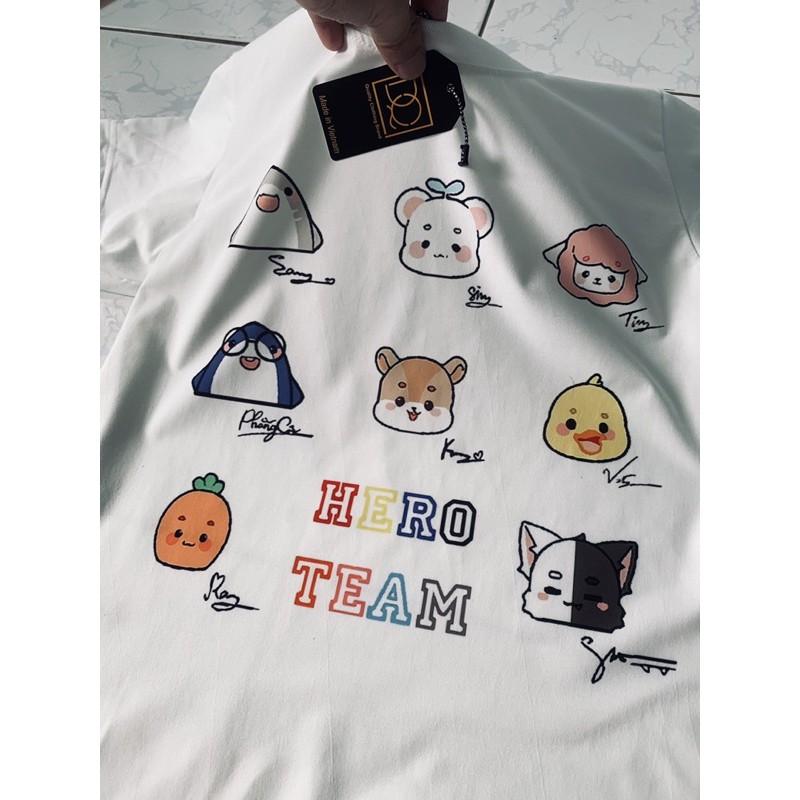 Áo thun linh vật Hero Team 4 màu | Áo Hero Team linh vật mẫu mới MC20