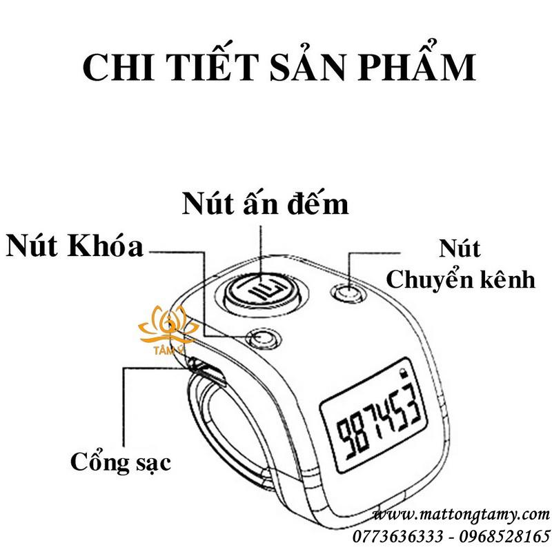 Máy Bấm Túc Số Để Nhớ Số Niệm Phật Và Lễ Lạy| Bộ nhớ gồm 6 kênh- mỗi kênh nhớ được dãy số dài tới 6 chữ số