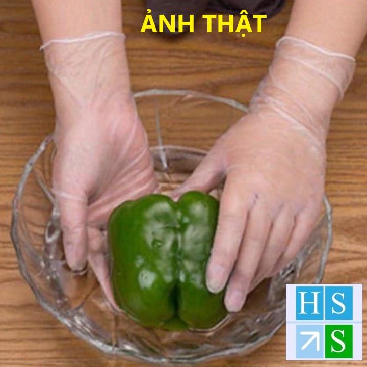 Hộp 100 Găng tay cao su VictoriaBay làm bếp vệ sinh siêu dai chất liệu TPE không mùi  -