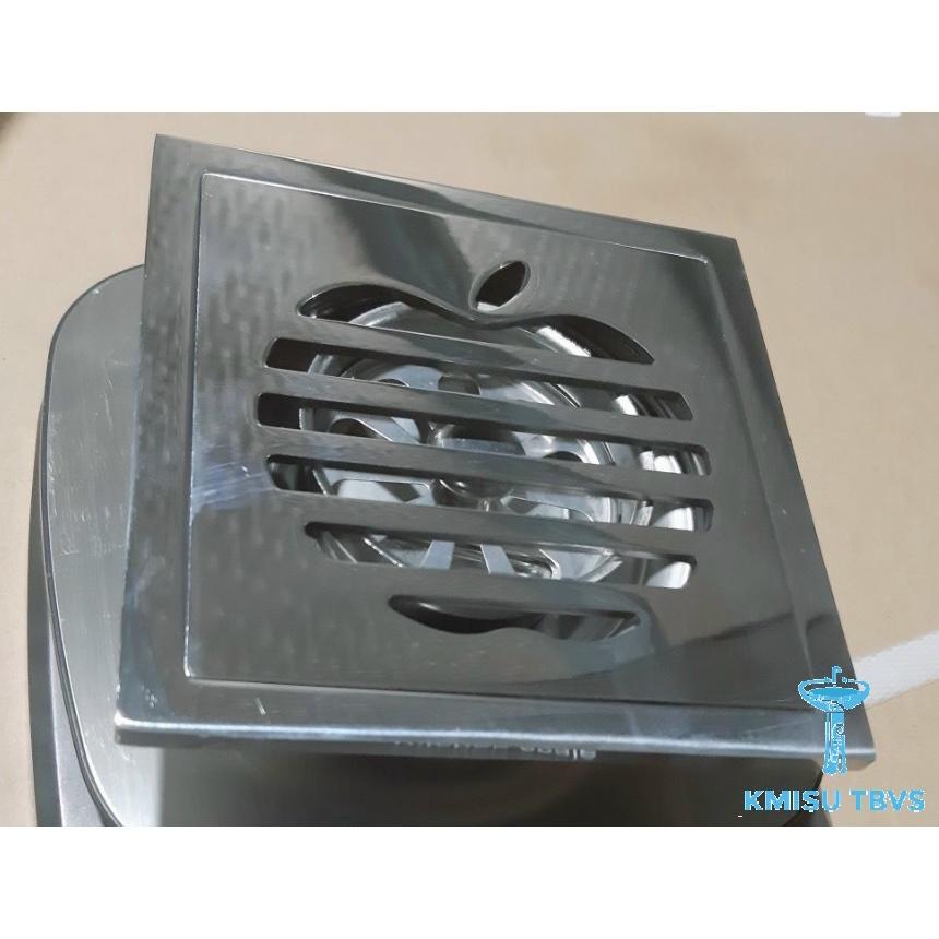 Ga thoát sàn inox 304, Phễu thoát sàn chống mùi hôi trào ngược, KT 12x12 - KMISU thiết bị vệ sinh