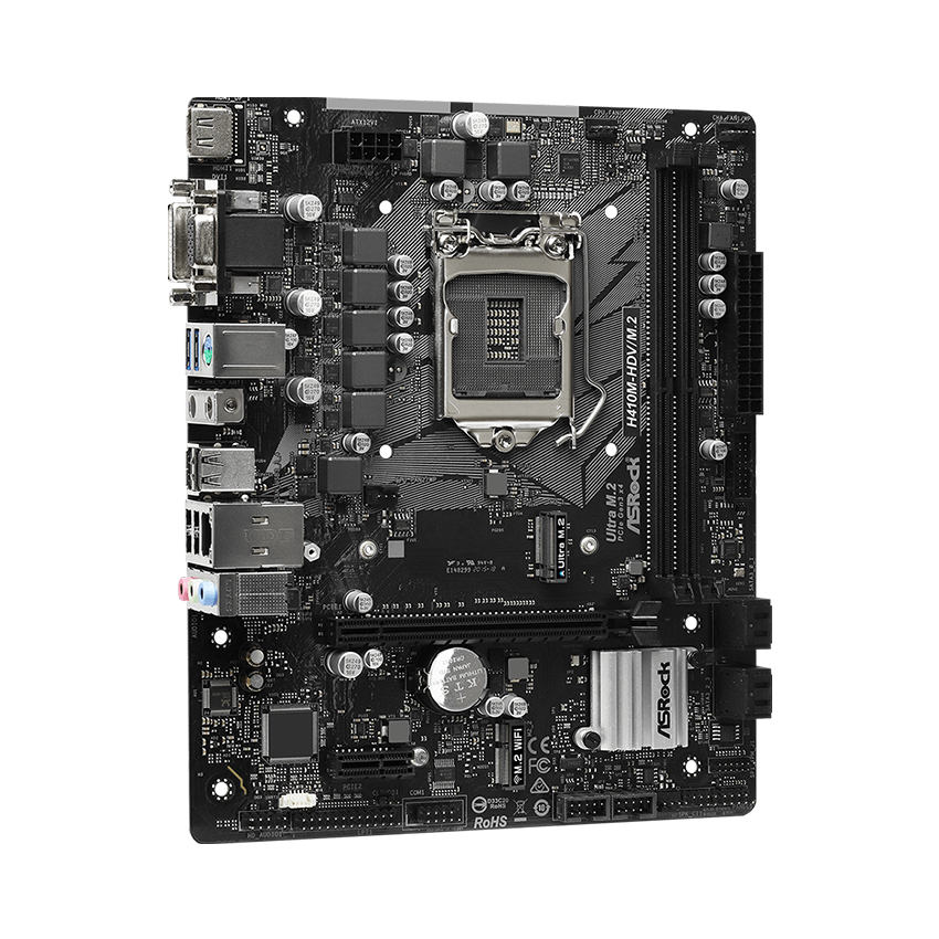 Mainboard ASROCK H410M-HDV/M.2 (Intel H410, Socket 1200, m-ATX, 2 khe Ram DDR4) - Hàng Chính Hãng