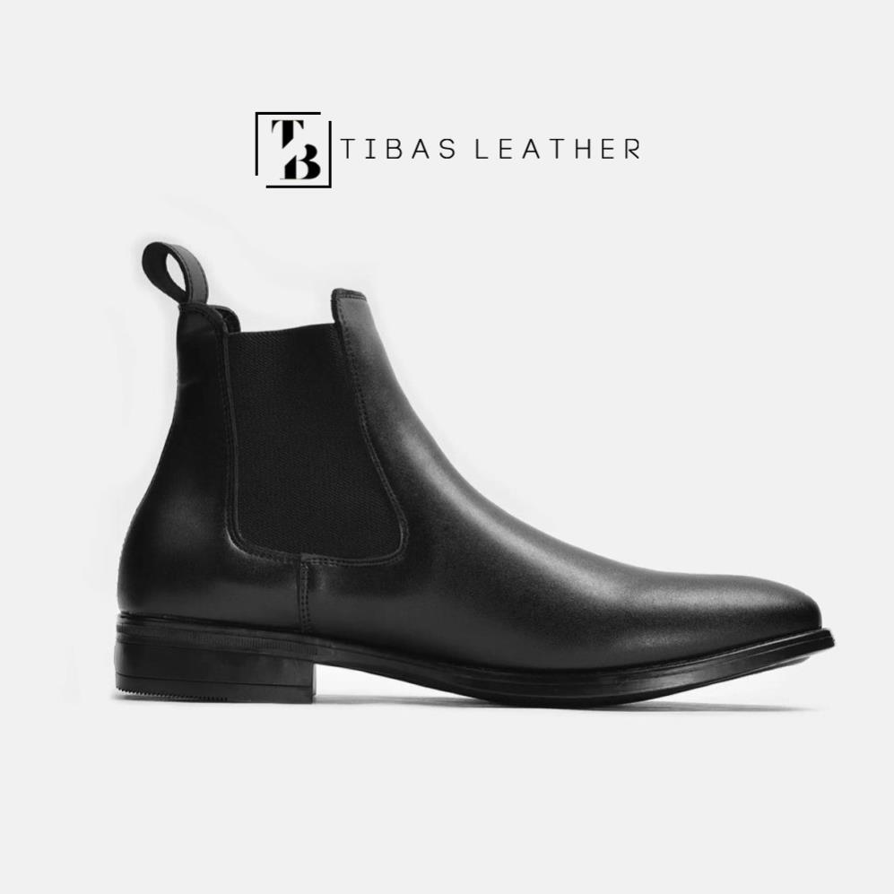 Hàng cao cấp Giày Chelsea Boots Da Nguyên Tấm Cao Cấp Không Nhăn, Chelsea Boot Cổ Cao Phong Cách Lịch Lãm TIBAS