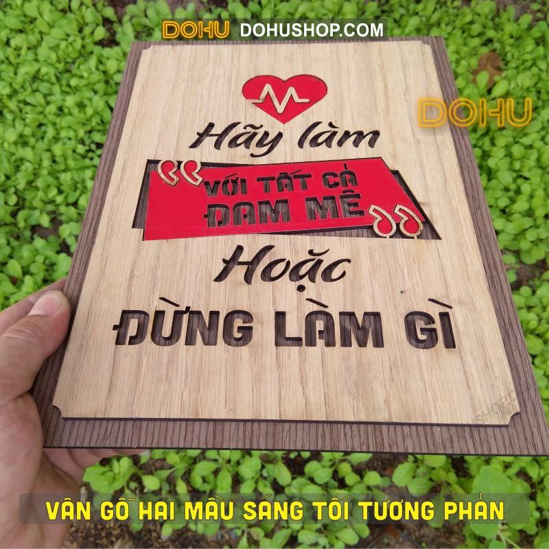 Tranh Văn Phòng Tạo Động Lực DOHU204: “Hãy làm với tất cả đam mê hoặc đừng làm gì” - Phong cách Vintage