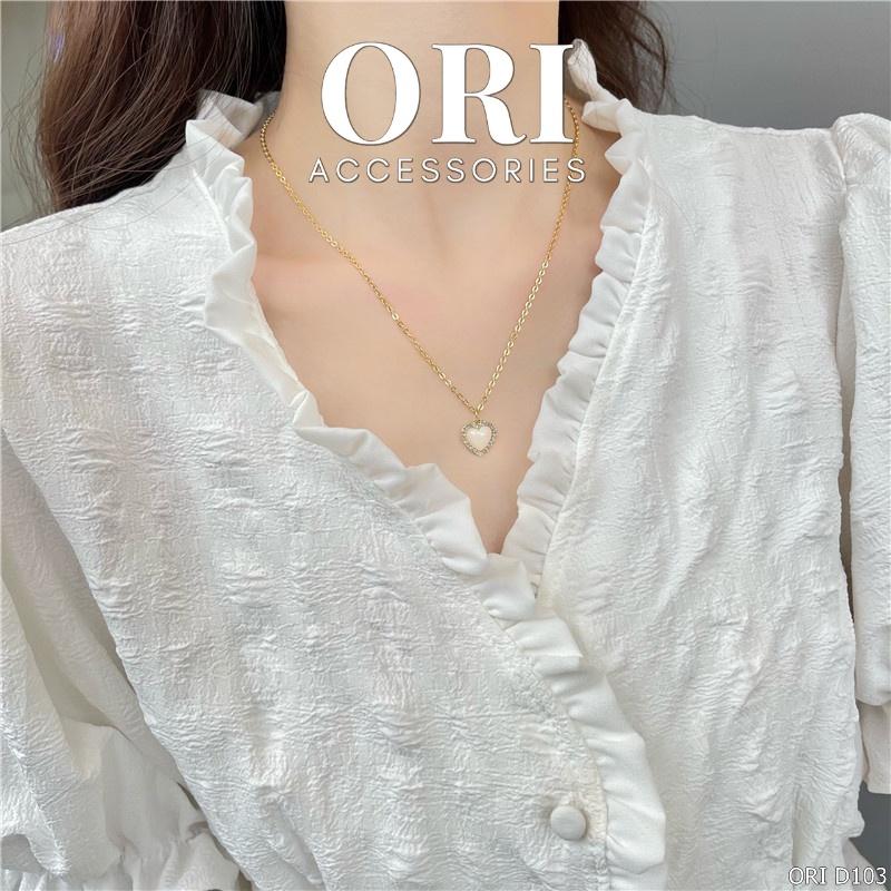 Dây chuyền nữ trái tim Lovely Heart xinh xắn thời trang ORI ACCESSORIES D103