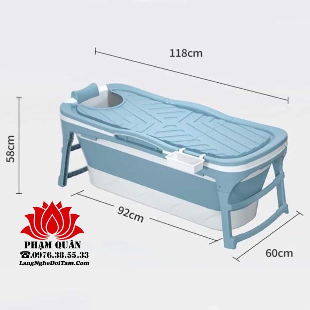 Bồn tắm gấp gọn cho người lớn, bồn tắm xông hơi dài 118cm