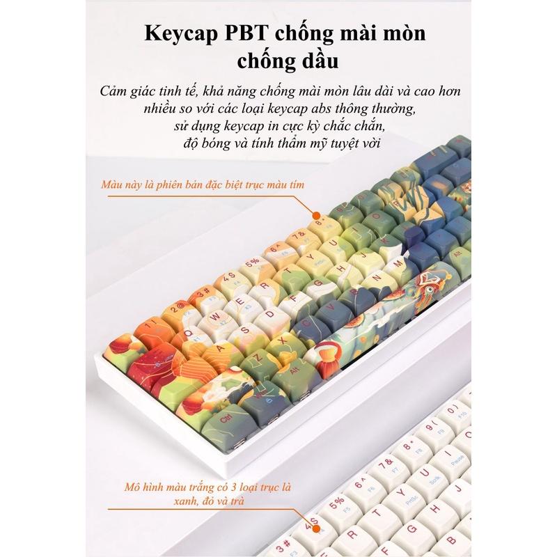 Bàn phím cơ không dây Dual Mode Newmen GM680 -Hàng chính hãng