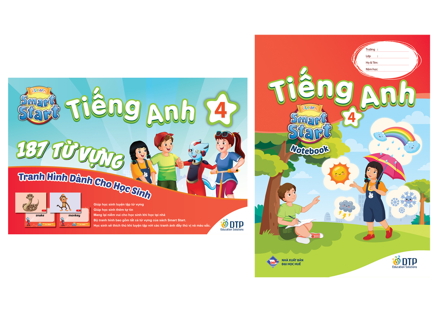 Combo Tiếng anh 4 I-learn smart start Student's cards + Notebook