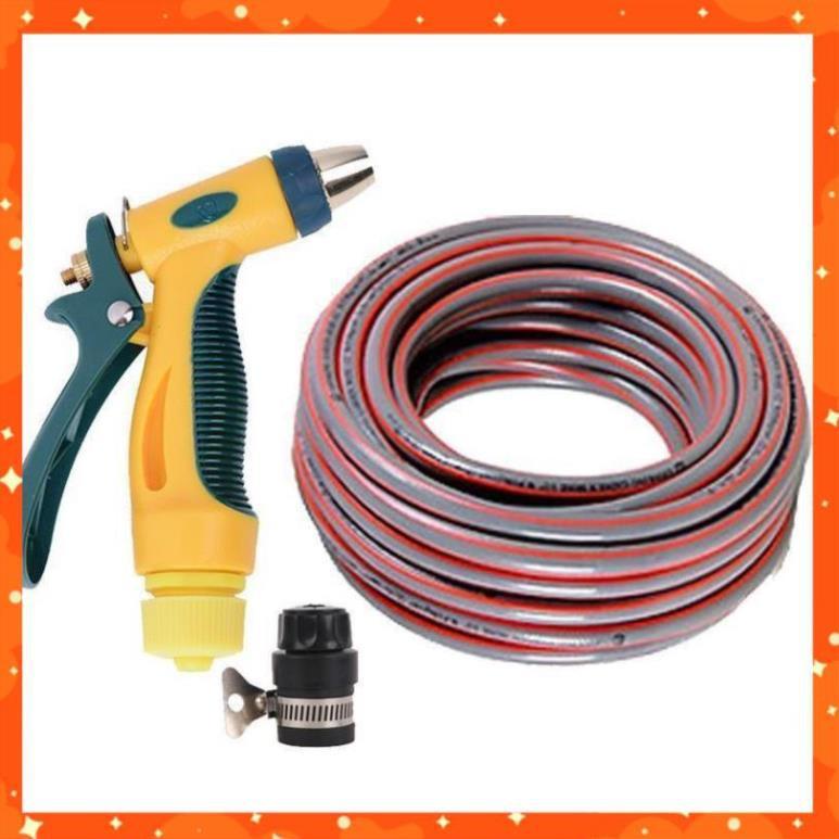 Bộ dây vòi xịt nước rửa xe,tưới cây tăng áp 3 lần 20m