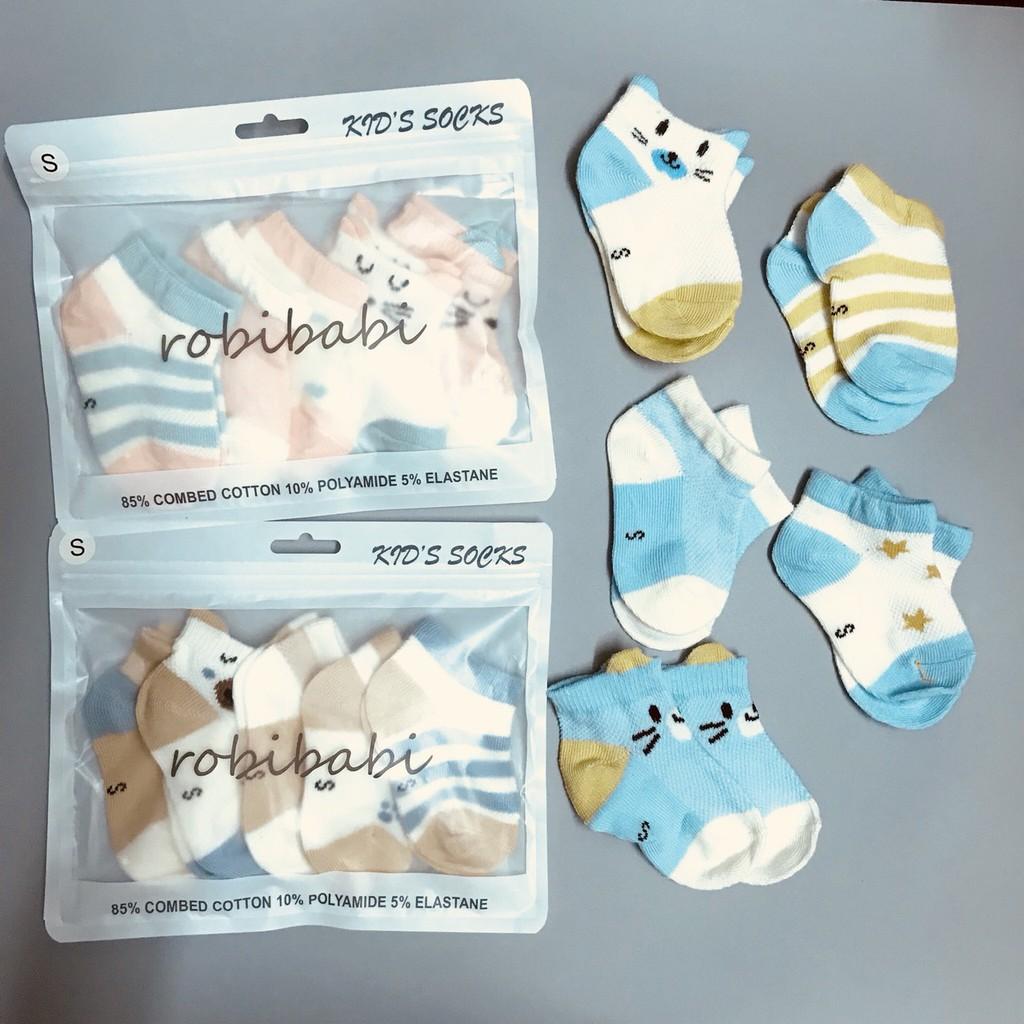Set 5 Đôi Tất Lưới Cổ Thấp Cho Bé