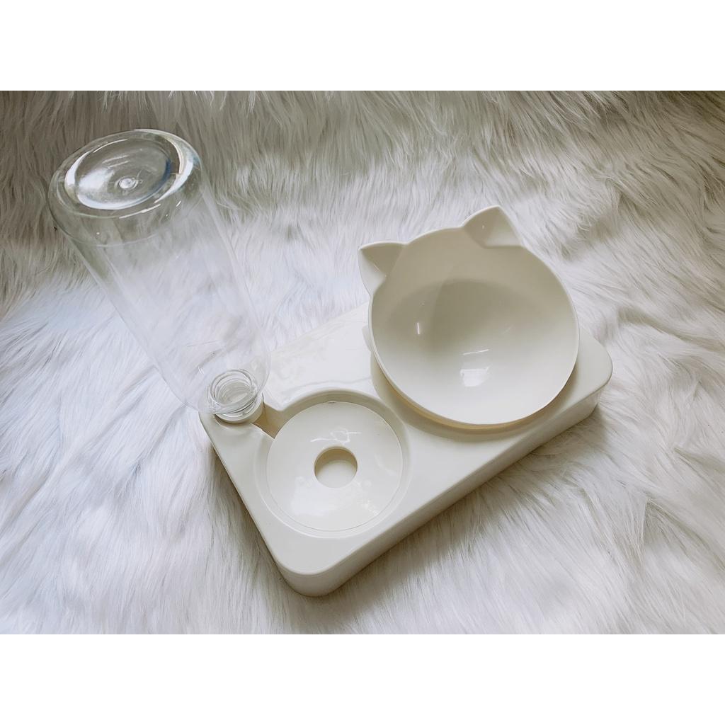 Bát ăn đầu mèo kèm bình nước tự động cho chó mèo, thú cưng được gia công sản xuất tại việt nam siêu rẻ
