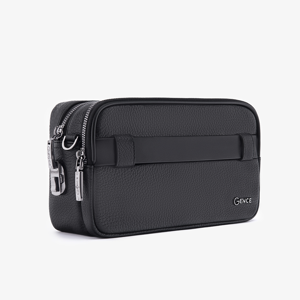 Ví cầm tay đeo chéo da bò Togo khóa vân tay RB08