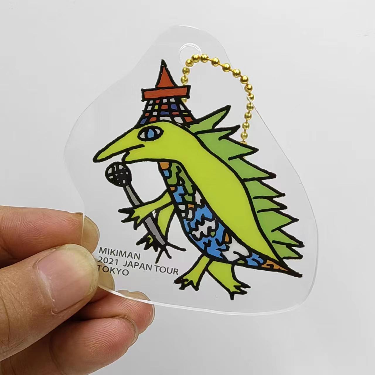 Phụ kiện Keychain mặt dây chuyền Acrylic đáng yêu của côn trùng