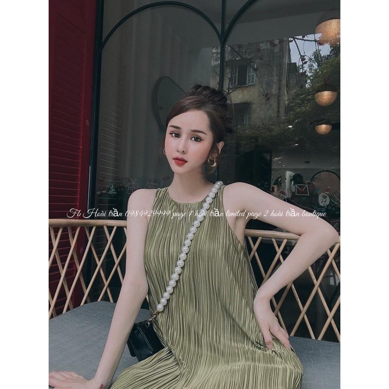 Váy maxi dập ly
