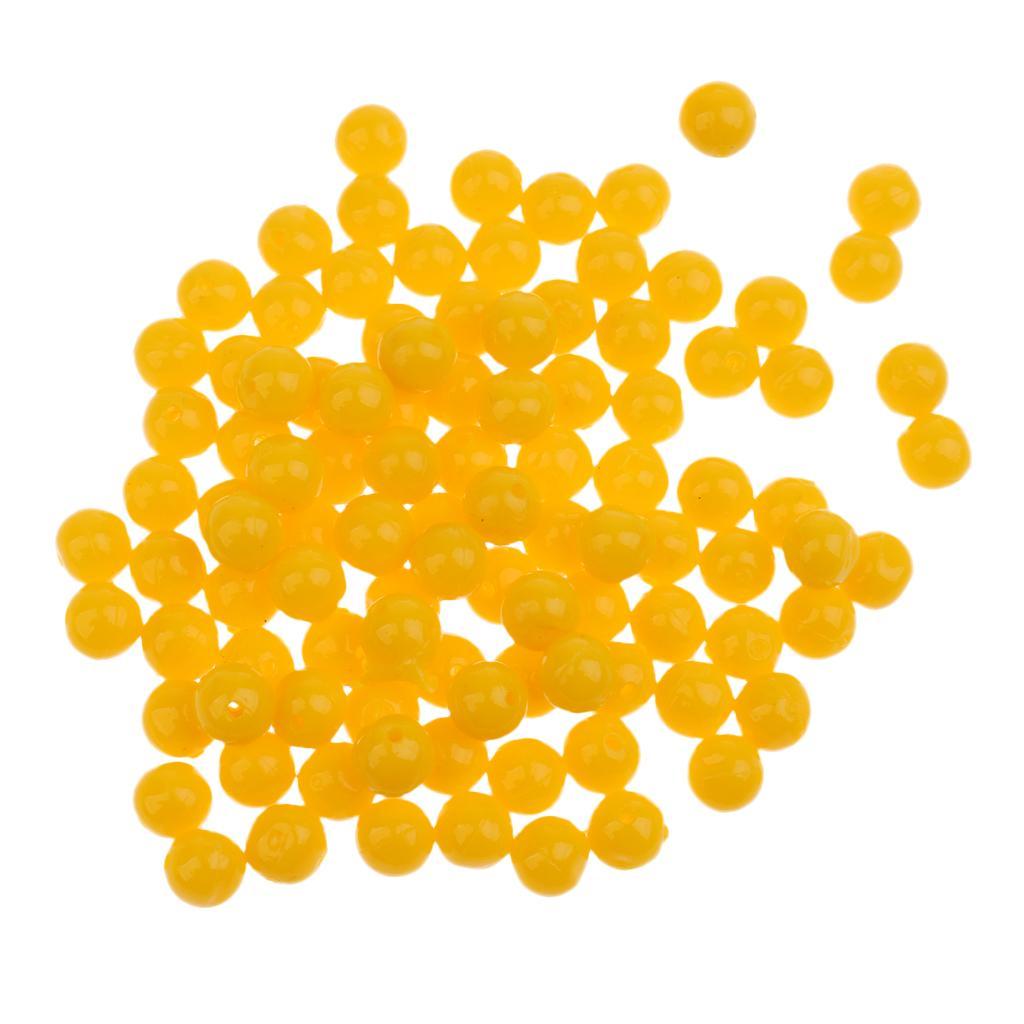 100Pcs Smell Pop ups Fishing Baits Boilies Soluble Yellow Floating Ball Beads Coarse Carp Tool