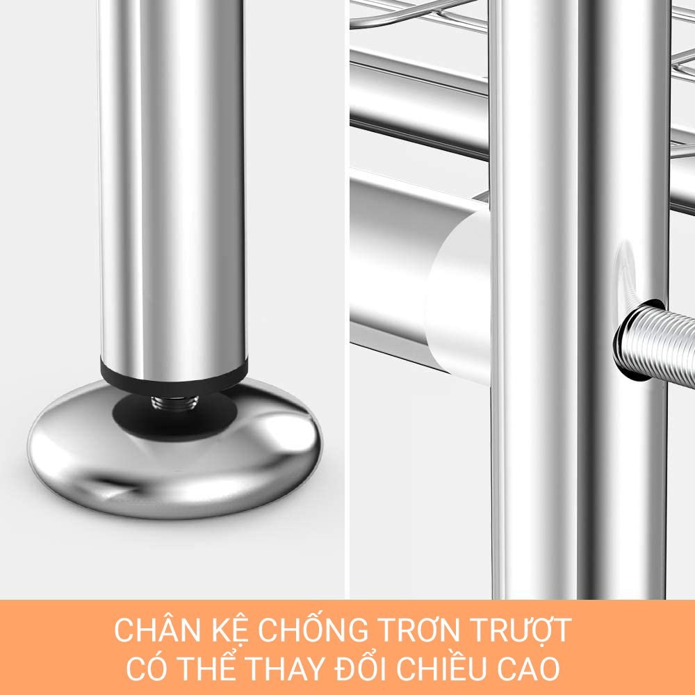 Kệ Inox Để Chén Đĩa Trên Bồn Rửa Chống Han Gỉ Róc Nước Sạch Sẽ Tiện Lợi VANDO