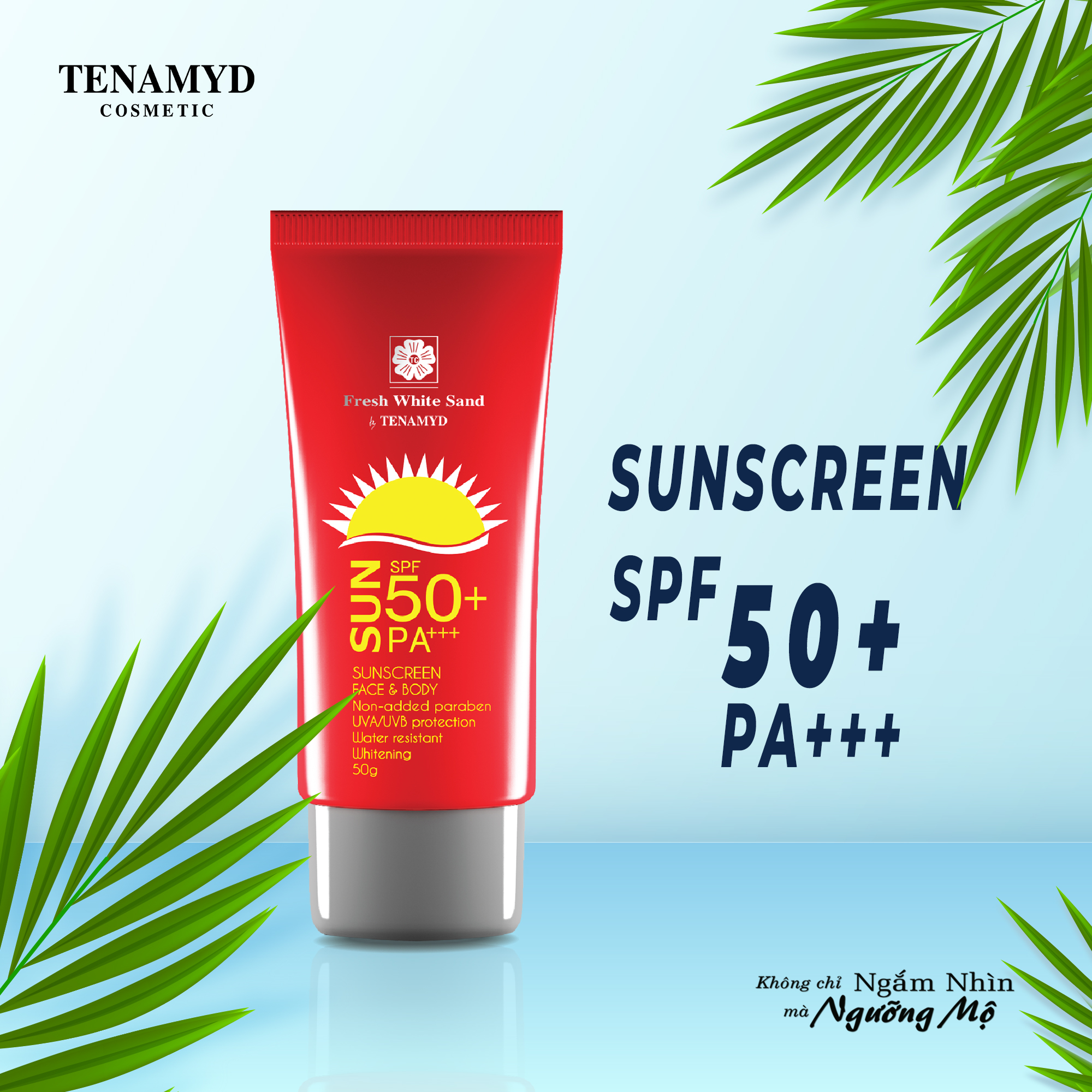 Kem chống nắng trắng da TENAMYD Sunscreen SPF50/PA+++ 50ml