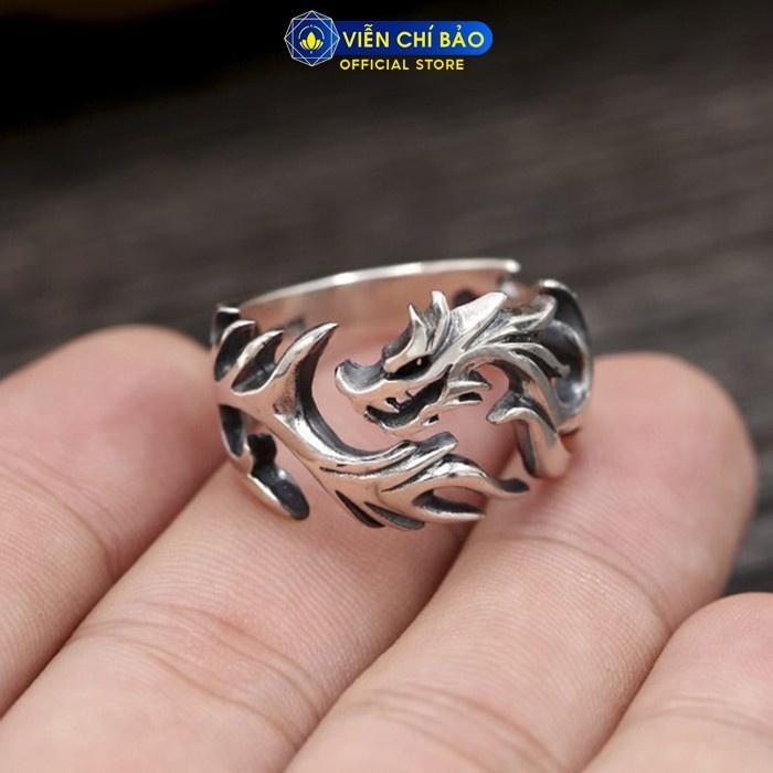 Nhẫn bạc nam Rồng Bắc Âu chất liệu bạc Thái 925 thời trang phụ kiện trang sức Viễn Chí Bảo N100379