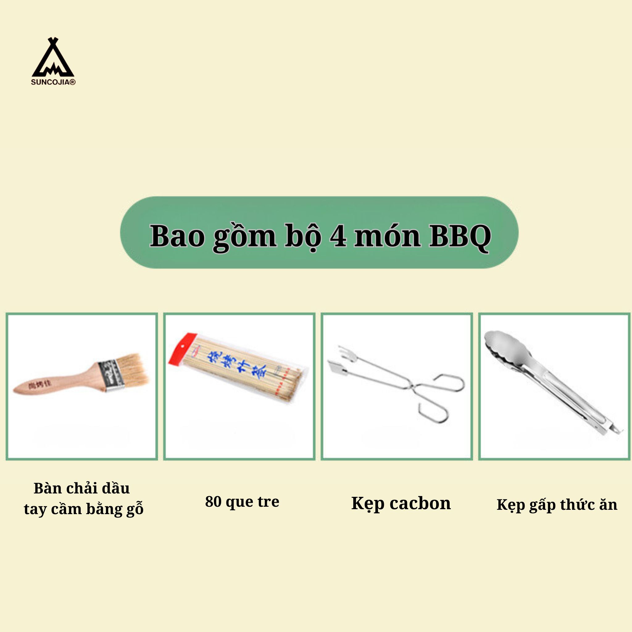 Bếp nướng ngoài trời tặng dụng cụ hỗ trợ,bếp nướng than gỗ, có thể gấp gọn và di động